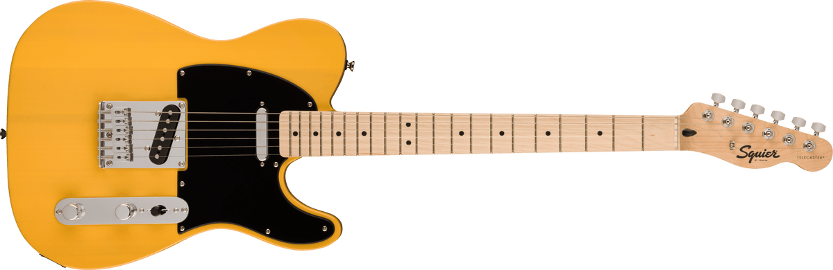 Fender Squier Sonic Telecaster, Maple Fingerboard, Black Pickguard, Butterscotch Blonde