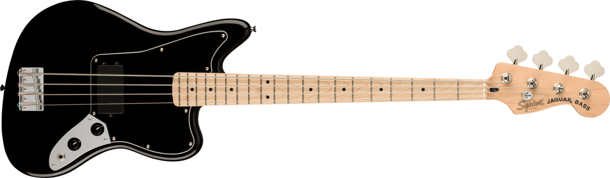 Fender Squier Affinity Series Jaguar Bass H, Maple Fingerboard, Black Pickguard, Black