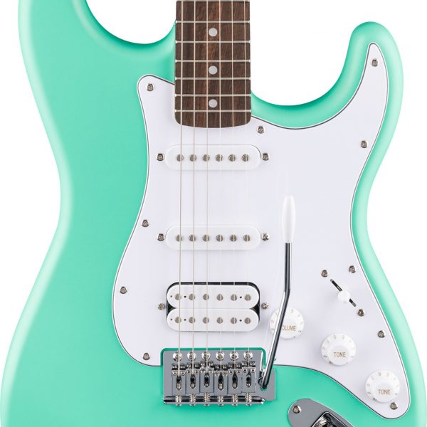 Fender Squier Debut Collection Stratocaster HSS, Laurel Fingerboard, White Pickguard, Sea Foam Green