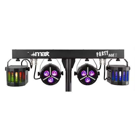 Beamz PartyBar12 – 2x PAR + 2x Derby