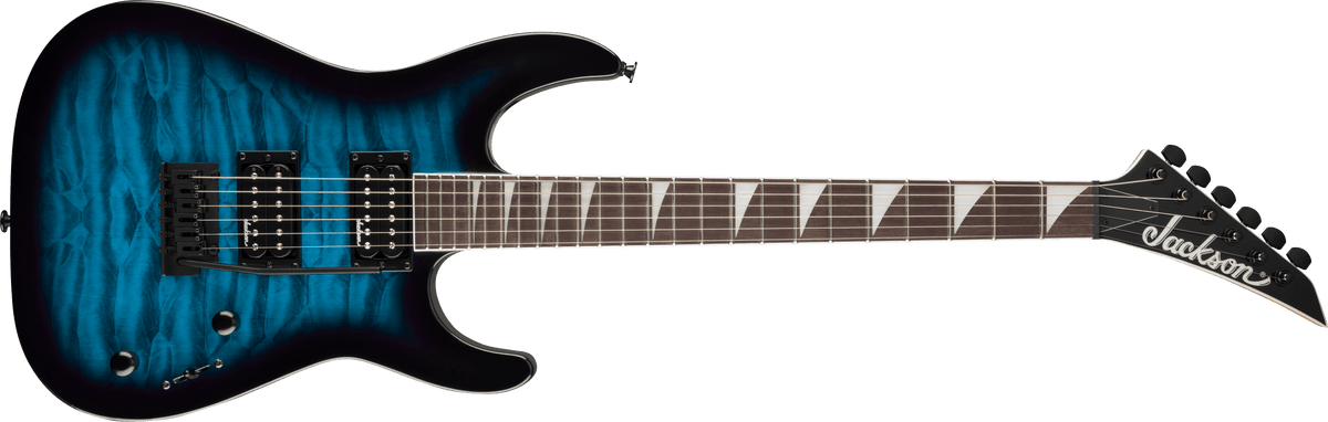 Jackson JS Series Dinky JS20 DKQ 2PT, Amaranth Fingerboard, Transparent Blue Burst