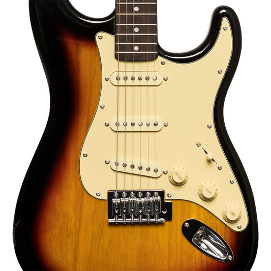 Stagg SES30 SNB - Standard “S” Electric Guitar (Sunburst) | Stagg Guitar for Beginners, Students & Stage