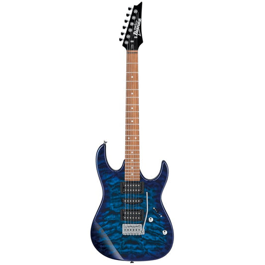 Ibanez GRX70QA Electric Guitar – Transparent Blue Burst
