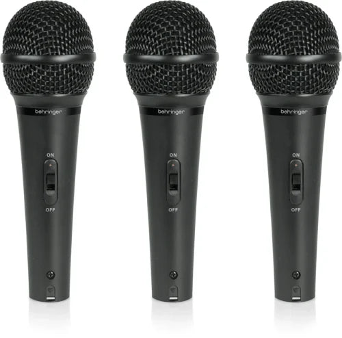 Behringer XM1800S Dynamic Vocal Microphone (3-pack)