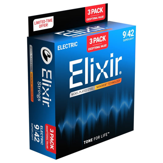 Elixir Nanoweb 9-42 3-pack