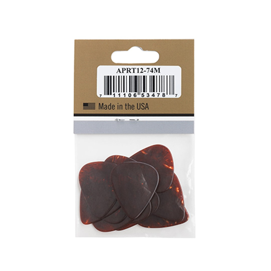 Gibson APRT12-74M Medium Tortoise Picks (12 Pack)