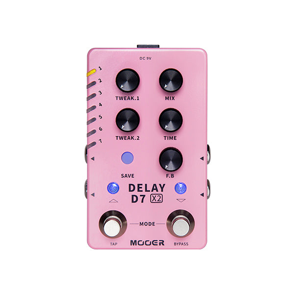 Mooer D7 X2 Series Digital Delay Pedal