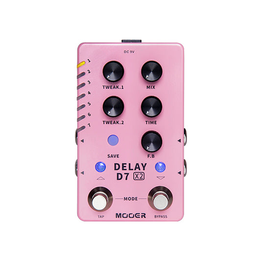 Mooer D7 X2 Series Digital Delay Pedal