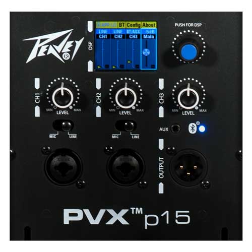 Peavey PVX™p 15 Bluetooth 15″ Two-Way Powered PA Speaker with Bluetooth Control
