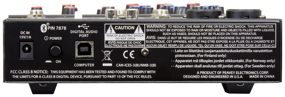 Peavey PV® 6 BT 6 Channel Compact Mixer with Bluetooth