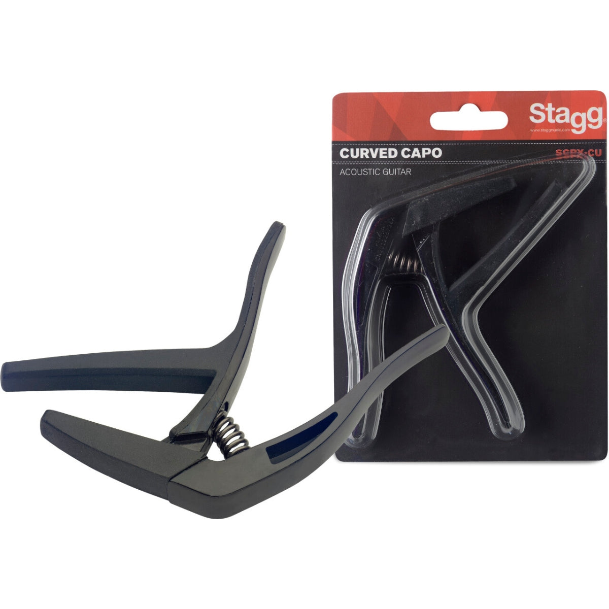 Stagg SCPX-CU Curved Trigger Capo - Black