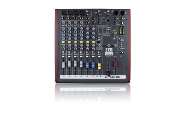 Allen & Heath ZED60-10FX - 10 Channel Analog Mixer w/ USB and FX | Allen & Heath Analog Mixer for Live Sound & Studio