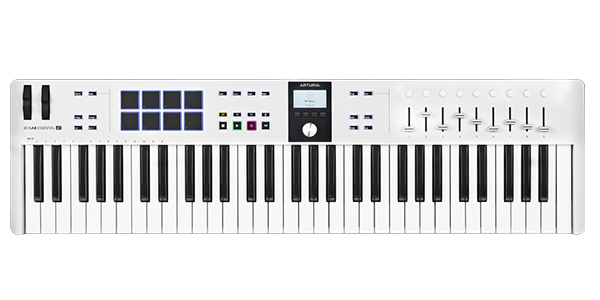 Arturia KeyLab Essential 61 MK3 MIDI Controller - White