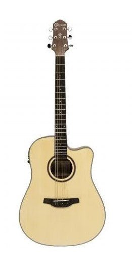 Crafter HD-100CE-OPN Dreadnought Steel String Acoustic Guitar, Satin Natural