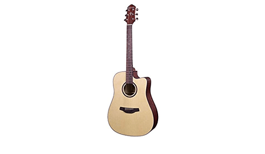Crafter HD-100CE-OPN Dreadnought Steel String Acoustic Guitar, Satin Natural