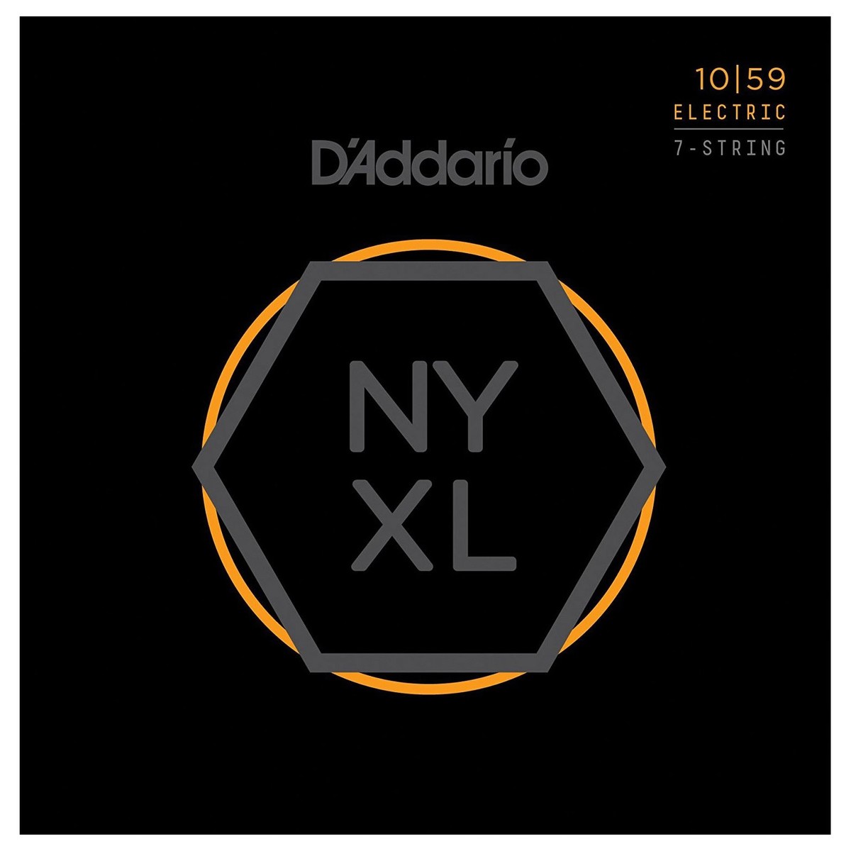 D'Addario NYXL1059 7-String Electric Guitar Strings – Regular Light 10-59