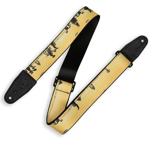 Levy's Calaca Poly Guitar Strap With Mariachi Design