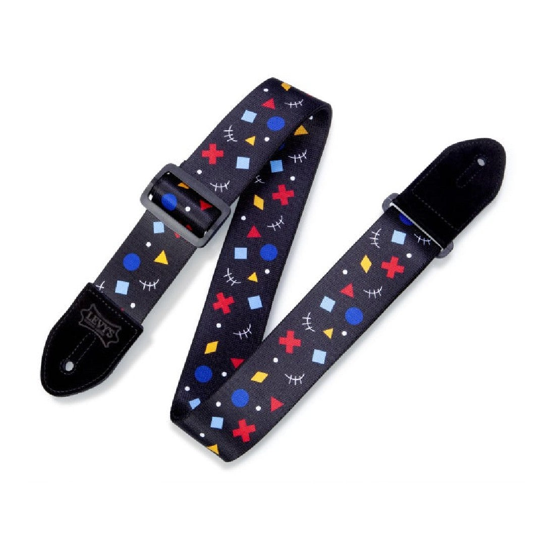 Levy's MP2-002 Polyester Guitar Strap Suede Ends - Hex
