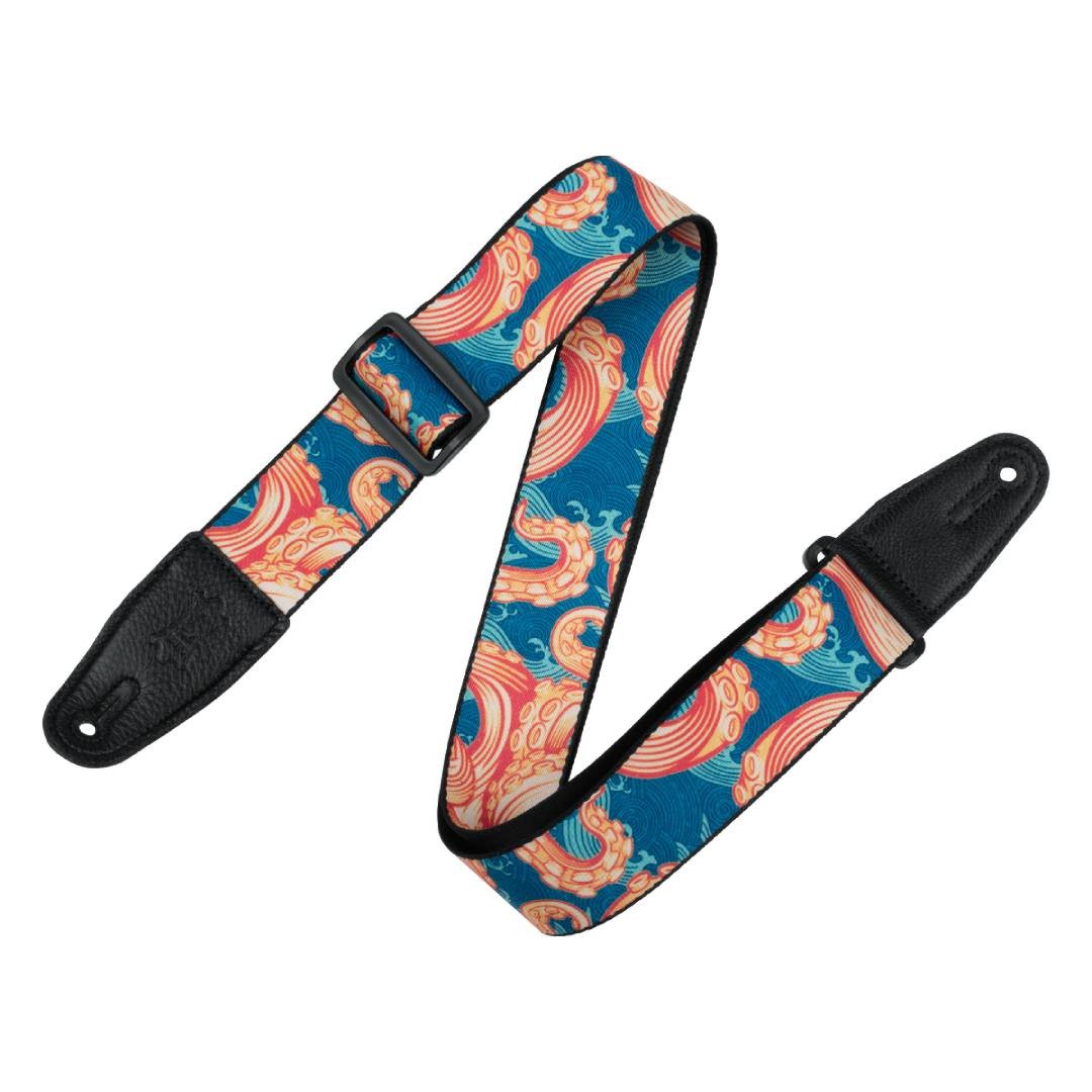 Levy's MPD2 Polyester Guitar Strap - Tentacles & Waves