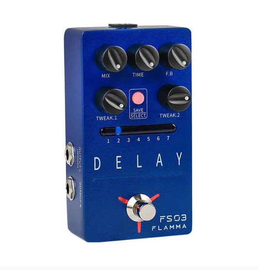 FLAMMA FS03 STEREO DELAY GUITAR EFFECTS PEDAL WITH 80-SECOND LOOPER