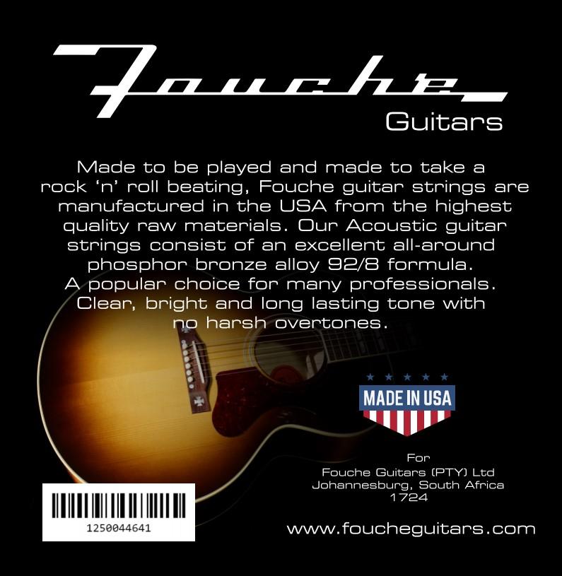 Fouche Guitars premium acoustic guitar strings 12-53 - Fouche Guitars