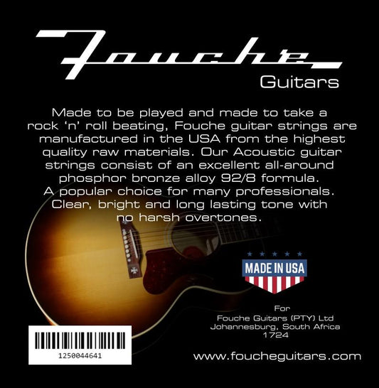 Fouche Guitars premium acoustic guitar strings 12-53
