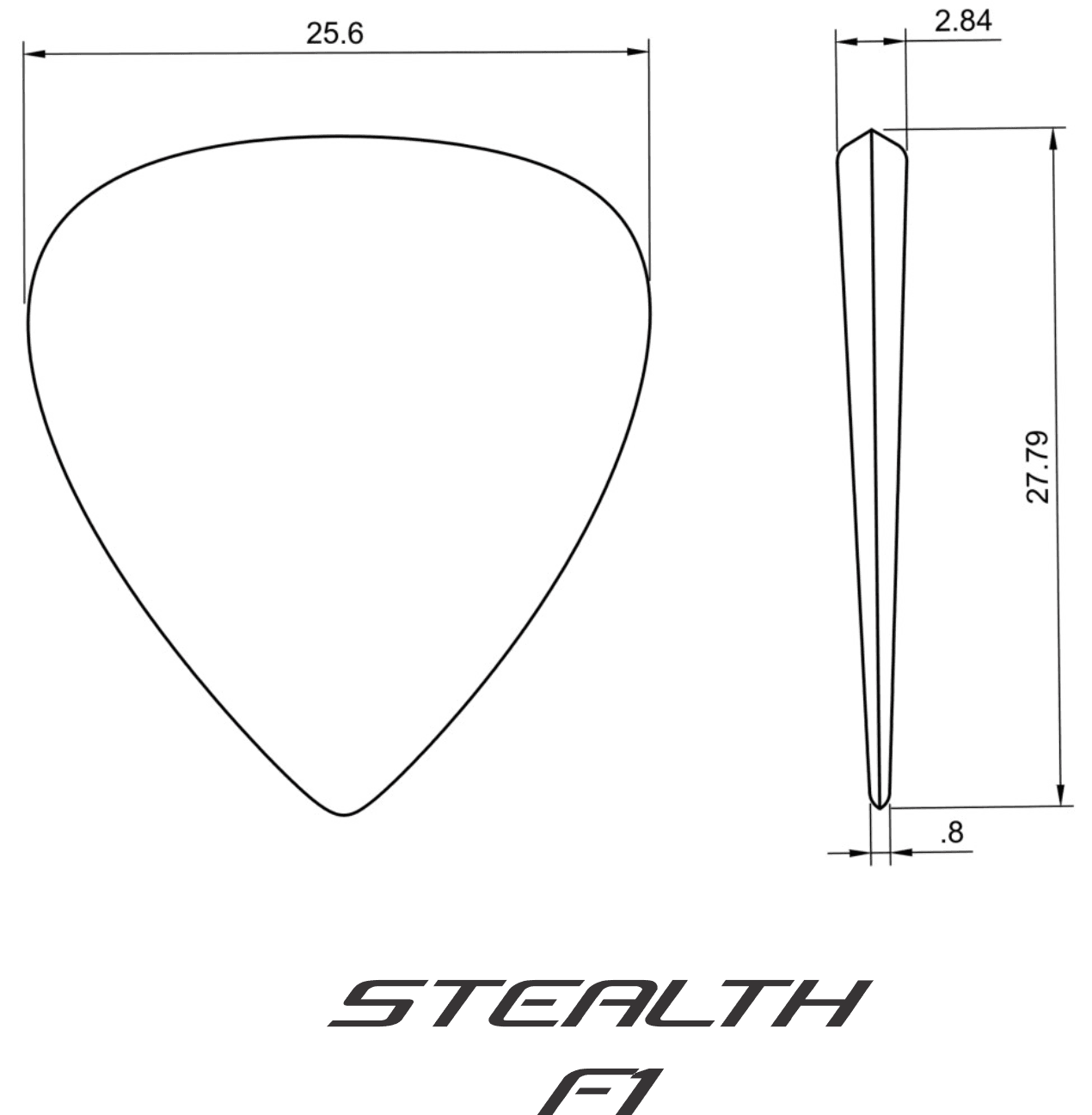 Fouche Stealth F1 - 3 pack Guitar Picks