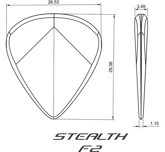 Fouche Stealth F2 - 3 pack Guitar Picks