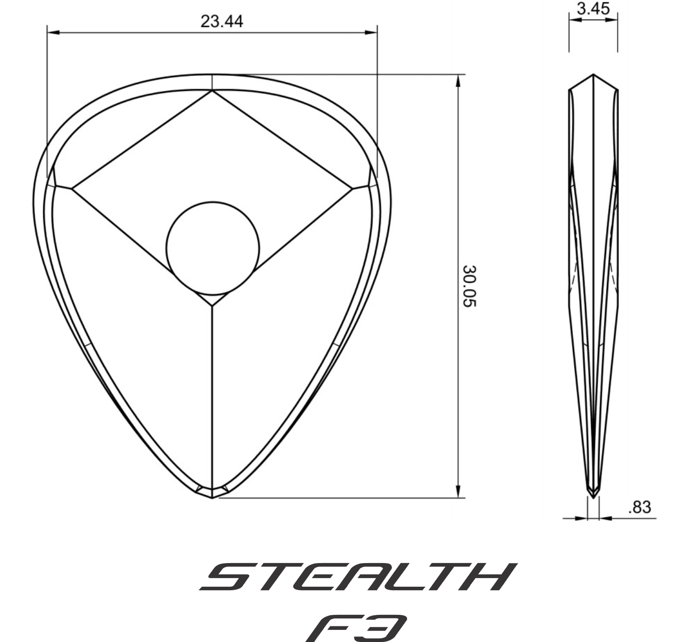 Fouche Stealth F3 - 3 pack Guitar Picks - Fouche Guitars