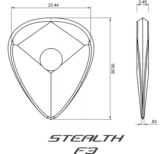 Fouche Stealth F3 - 3 pack Guitar Picks