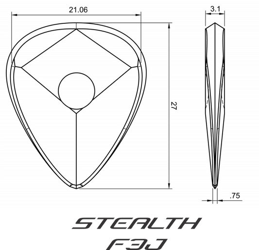 Fouche Stealth F3J - 3 pack Guitar Picks