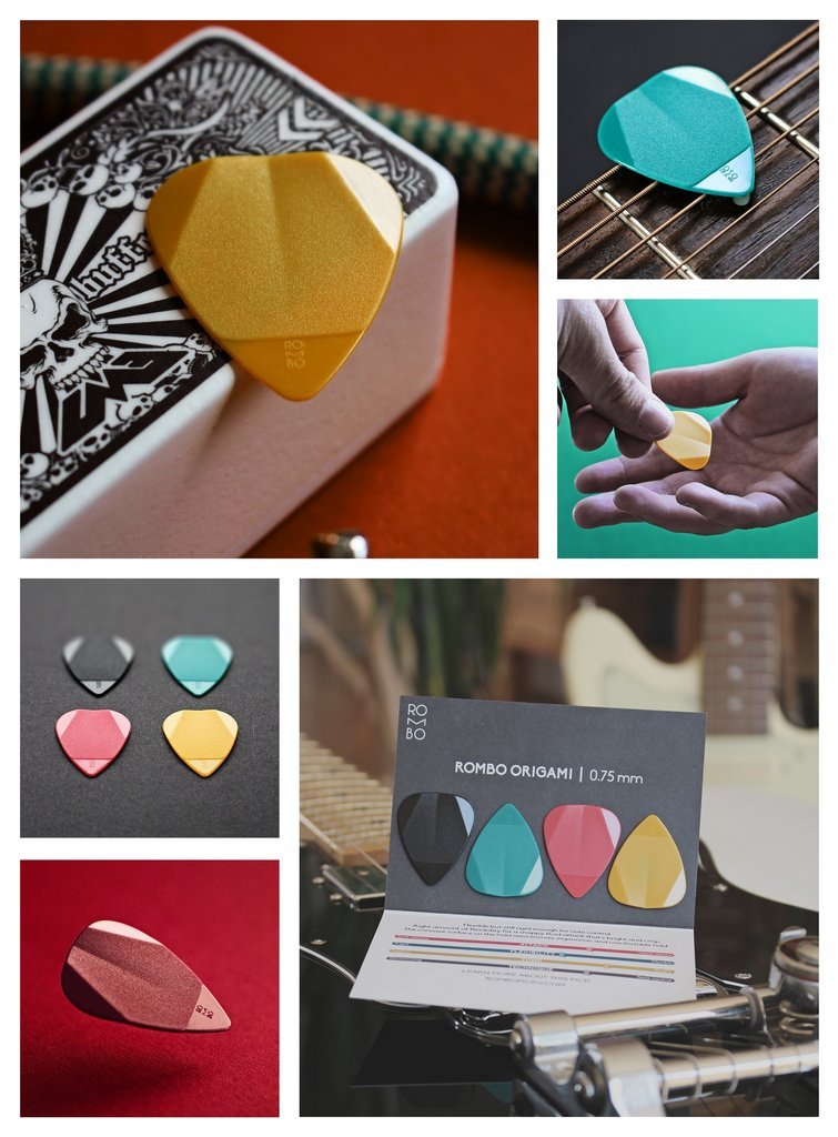 ROMBO Origami Guitar Pick Set (4 guitar picks)