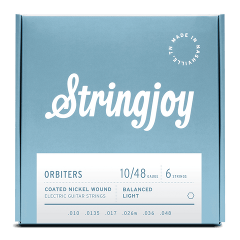 Stringjoy Orbiters | Balanced Light Gauge (10-48) Coated Nickel Wound Electric Guitar Strings - Fouche Guitars