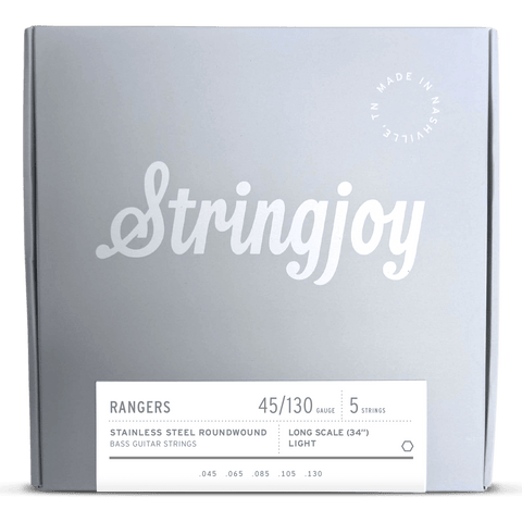 Stringjoy Rangers | Light Gauge (45-130) 5 String Long Scale Stainless Steel Bass Guitar Strings - Fouche Guitars