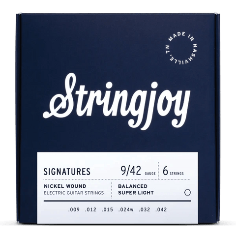 Stringjoy Signatures | Balanced Super Light Gauge (9-42) Nickel Wound Electric Guitar Strings - Fouche Guitars