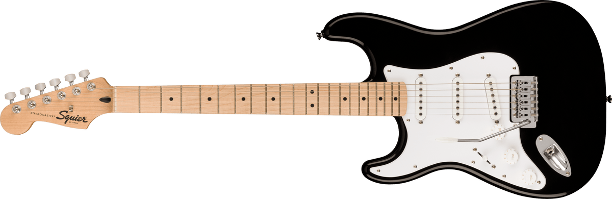 Fender Squier Sonic Stratocaster Left-Handed, Maple Fingerboard, White Pickguard, Black