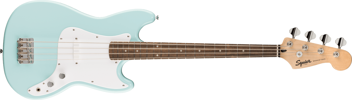 Fender Squier Sonic Bronco Bass, Laurel Fingerboard, White Pickguard, Daphne Blue
