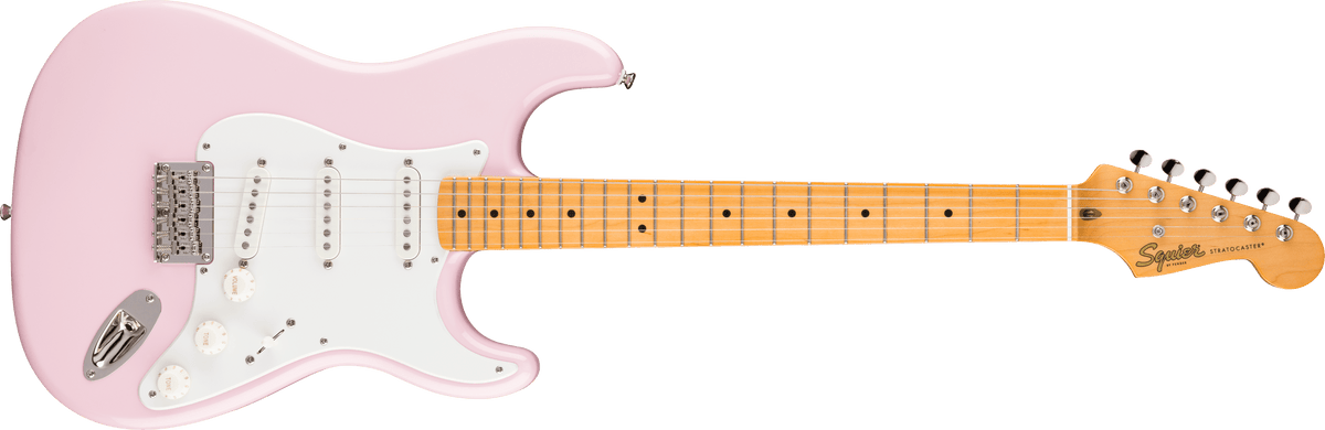 Fender Squier Classic Vibe '50s Stratocaster HT, Maple Fingerboard, Parchment Pickguard, Shell Pink