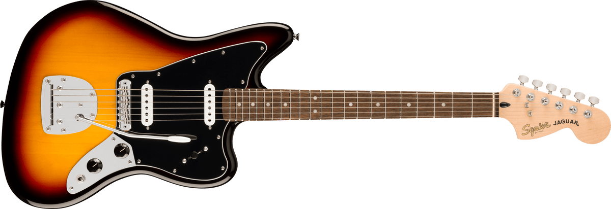 Fender Squier Affinity Series Jaguar, Laurel Fingerboard, Black Pickguard, 3-Color Sunburst