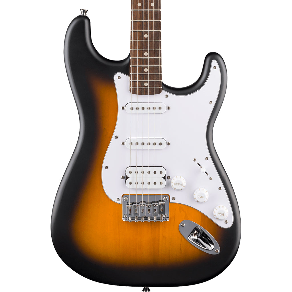 Fender Squier Debut Collection Stratocaster HT HSS, Laurel Fingerboard, White Pickguard, 2-Color Sunburst