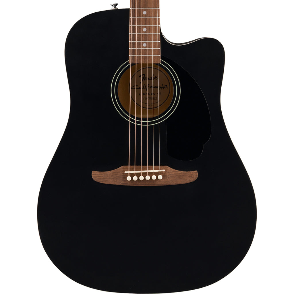 Fender California Debut Redondo CE, Spruce Top, Black Pickguard, Black