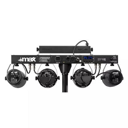 BEAMZ PARTYBAR10 SET 2x JELLY MOON, 2x PAR AND UV/STROBE RGBWUV