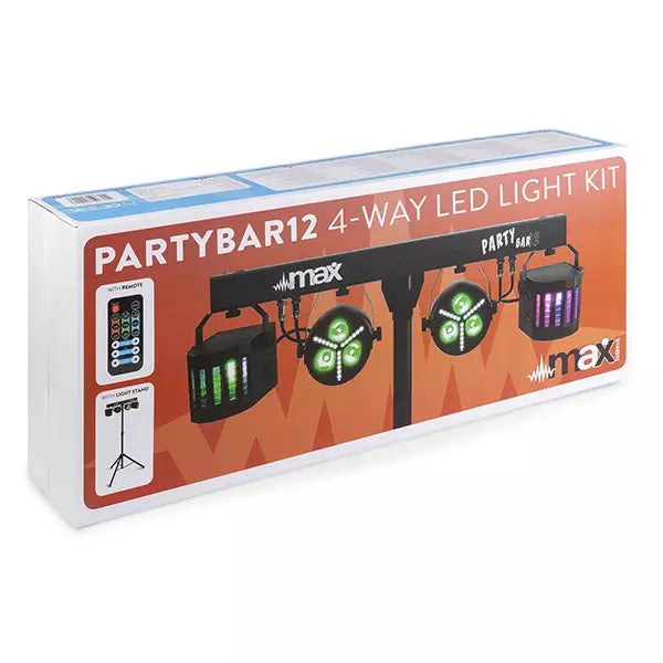 Beamz PartyBar12 – 2x PAR + 2x Derby