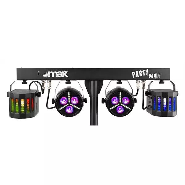 Beamz PartyBar12 – 2x PAR + 2x Derby