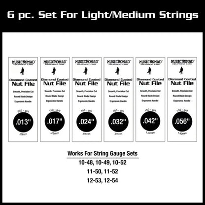 Music Nomad Acoustic Guitar Light Nut File Set + Case
