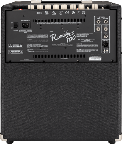 Fender Rumble 100 (V3), 230V EUR, Black/Silver