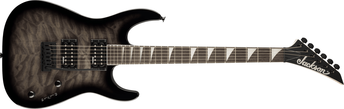 Jackson JS Series Dinky JS20 DKQ 2PT, Amaranth Fingerboard, Transparent Black Burst