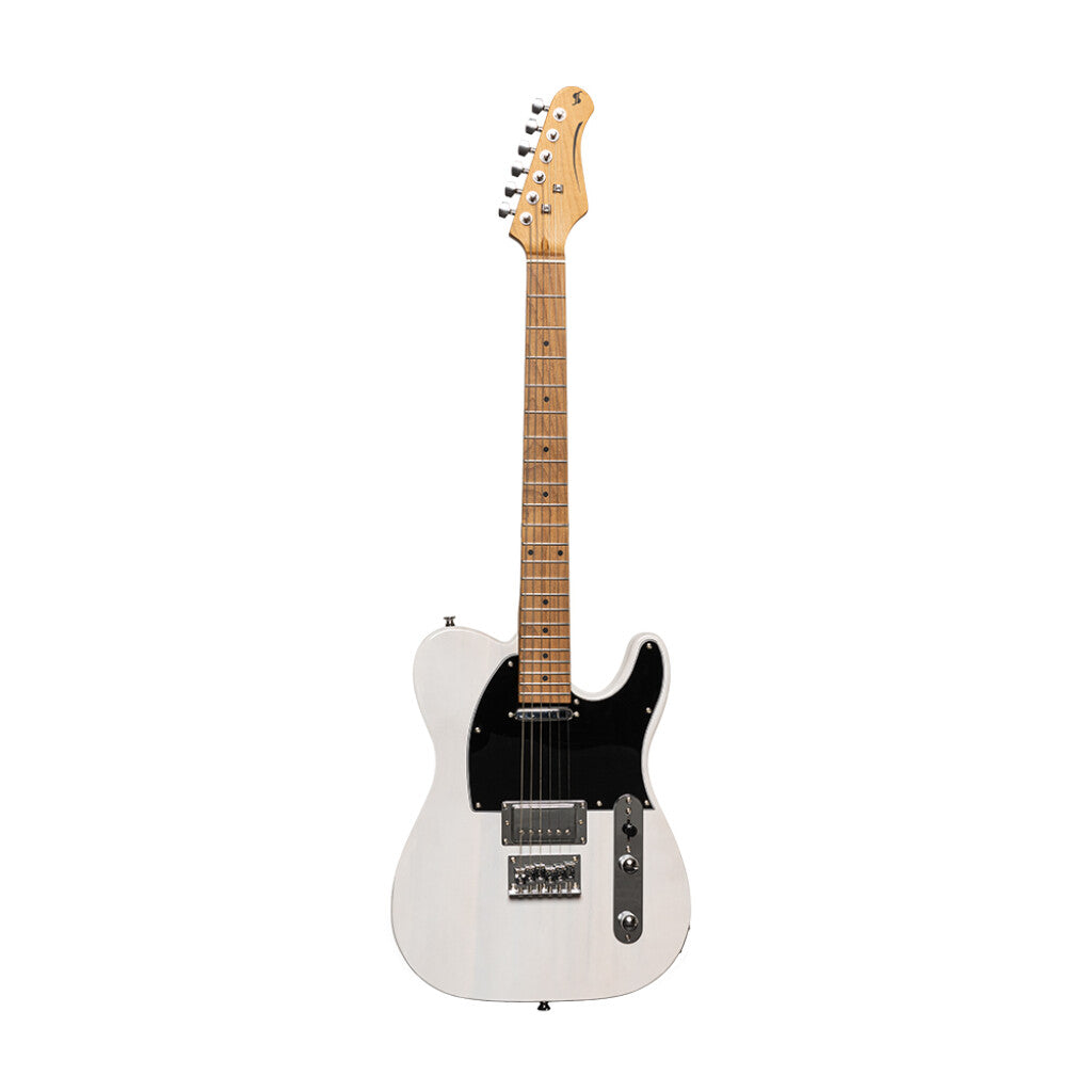 Stagg SETPLUS WHB - Vintage “T” Series Electric Guitar (See Thru White) | Stagg Guitar for Beginners, Students & Stage