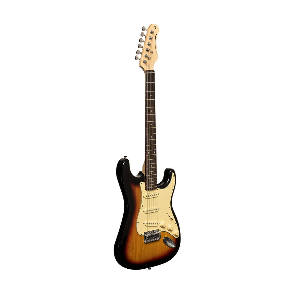 Stagg SES30 SNB - Standard “S” Electric Guitar (Sunburst) | Stagg Guitar for Beginners, Students & Stage