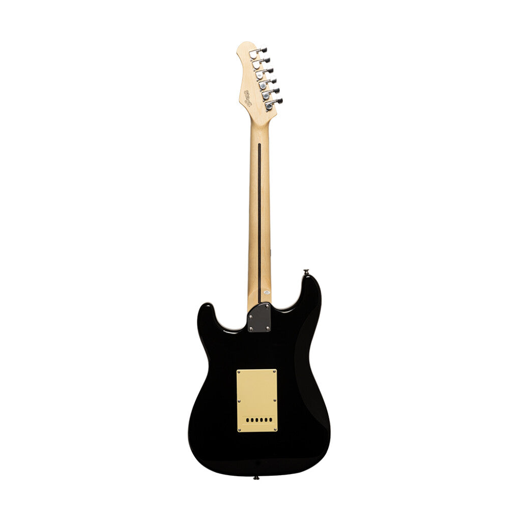 Stagg SES30 BK - Standard “S” Electric Guitar (Black) | Stagg Guitar for Beginners, Students & Stage